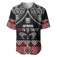 Aotearoa Toitu Te Tiriti Waitangi Baseball Jersey Proud To Be Maori LT01 Black - Polynesian Pride