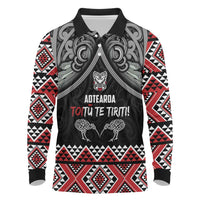 Aotearoa Toitu Te Tiriti Waitangi Long Sleeve Polo Shirt Proud To Be Maori