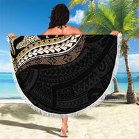 Beige Polynesian Starfish Unique Pattern Beach Blanket