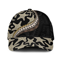 Beige Polynesian Starfish Unique Pattern Classic Cap