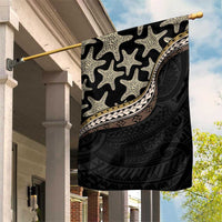 Beige Polynesian Starfish Unique Pattern Garden Flag