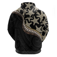 Beige Polynesian Starfish Unique Pattern Hoodie