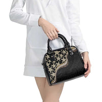 Beige Polynesian Starfish Unique Pattern Shoulder Handbag