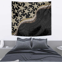 Beige Polynesian Starfish Unique Pattern Tapestry