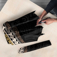 Beige Polynesian Starfish Unique Pattern Umbrella