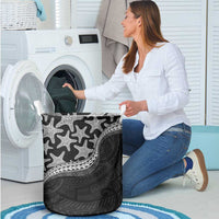Monotone Polynesian Starfish Unique Pattern Laundry Basket