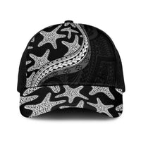 Monotone Polynesian Starfish Unique Pattern Baseball Net Cap