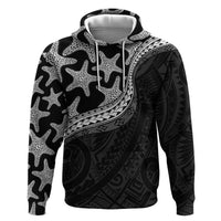 Monotone Polynesian Starfish Unique Pattern Hoodie