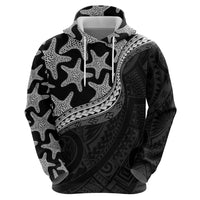 Monotone Polynesian Starfish Unique Pattern Hoodie