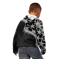 Monotone Polynesian Starfish Unique Pattern Kid Hoodie