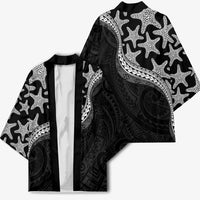 Monotone Polynesian Starfish Unique Pattern Kimono