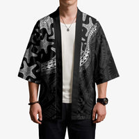 Monotone Polynesian Starfish Unique Pattern Kimono