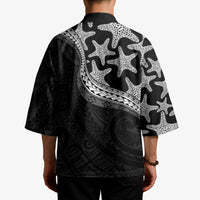 Monotone Polynesian Starfish Unique Pattern Kimono