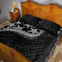 Monotone Polynesian Starfish Unique Pattern Quilt Bed Set