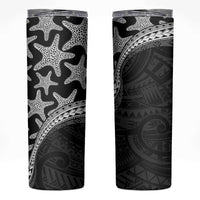 Monotone Polynesian Starfish Unique Pattern Skinny Tumbler