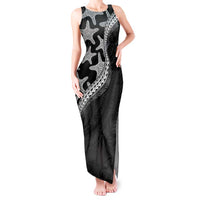 Monotone Polynesian Starfish Unique Pattern Tank Maxi Dress