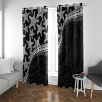 Monotone Polynesian Starfish Unique Pattern Window Curtain