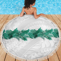 Hawaii Tropical Leaves Beach Blanket Polynesian Pattern