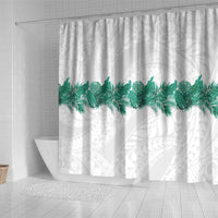 Hawaii Tropical Leaves Shower Curtain Polynesian Pattern