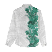 Hawaii Tropical Leaves Women Casual Shirt Polynesian Pattern