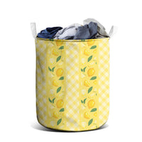 Hawaii Lemon Palaka Laundry Basket Striped Stylized