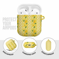 Hawaii Lemon Palaka AirPods Case Striped Stylized
