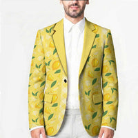 Hawaii Lemon Palaka Blazer Striped Stylized