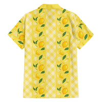Hawaii Lemon Palaka Family Matching Off Shoulder Maxi Dress and Hawaiian Shirt Striped Stylized LT01 - Polynesian Pride