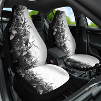 Hawaii Tropical Plant Monochrome Car Seat Cover Vibrant Polynesian Pattern