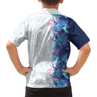 Hawaii Tropical Plant UliUli Family Matching Puletasi and Hawaiian Shirt Vibrant Polynesian Pattern