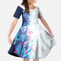 Hawaii Tropical Plant UliUli Family Matching Tank Maxi Dress and Hawaiian Shirt Vibrant Polynesian Pattern