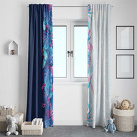 Hawaii Tropical Plant UliUli Window Curtain Vibrant Polynesian Pattern