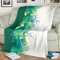 Hawaii Tropical Plant Omaomao Blanket Vibrant Polynesian Pattern
