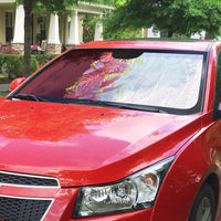 Hawaii Tropical Plant Akala Auto Sun Shade Vibrant Polynesian Pattern