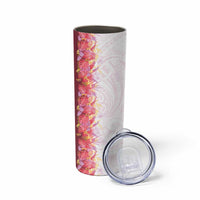 Hawaii Tropical Plant Akala Skinny Tumbler Vibrant Polynesian Pattern