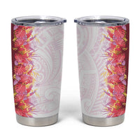 Hawaii Tropical Plant Akala Tumbler Cup Vibrant Polynesian Pattern