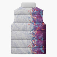 Hawaii Tropical Plant Poni Sleeveless Puffer Jacket Vibrant Polynesian Pattern LT01 - Polynesian Pride