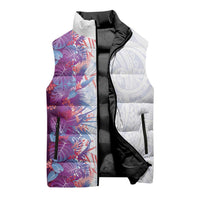 Hawaii Tropical Plant Poni Sleeveless Puffer Jacket Vibrant Polynesian Pattern LT01 - Polynesian Pride
