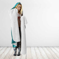 Hawaii Tropical Plant Teal Hooded Blanket Vibrant Polynesian Pattern LT01 - Polynesian Pride