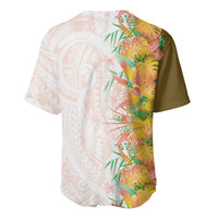 Hawaii Tropical Plant Lenalena Baseball Jersey Vibrant Polynesian Pattern