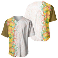 Hawaii Tropical Plant Lenalena Baseball Jersey Vibrant Polynesian Pattern