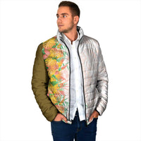 Hawaii Tropical Plant Lenalena Padded Jacket Vibrant Polynesian Pattern