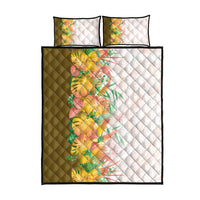 Hawaii Tropical Plant Lenalena Quilt Bed Set Vibrant Polynesian Pattern