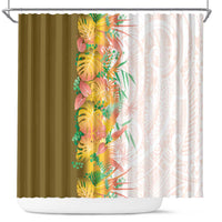 Hawaii Tropical Plant Lenalena Shower Curtain Vibrant Polynesian Pattern