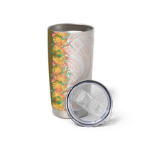 Hawaii Tropical Plant Lenalena Tumbler Cup Vibrant Polynesian Pattern