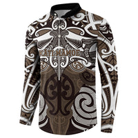 Personalised Maori Kati Mamoe Button Sweatshirt Silver Fern Kowhaiwhai Art