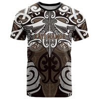 Personalised Maori Kati Mamoe T Shirt Silver Fern Kowhaiwhai Art