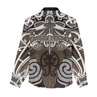 Personalised Maori Kati Mamoe Women Casual Shirt Silver Fern Kowhaiwhai Art