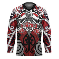 Personalised Maori Ngapuhi Hockey Jersey Silver Fern Kowhaiwhai Art