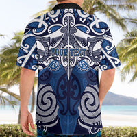 Personalised Maori Ngati Kahungunu Hawaiian Shirt Silver Fern Kowhaiwhai Art